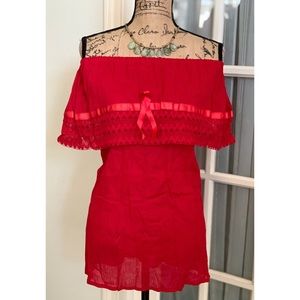 Mexican Peasant Style Ruffle Top